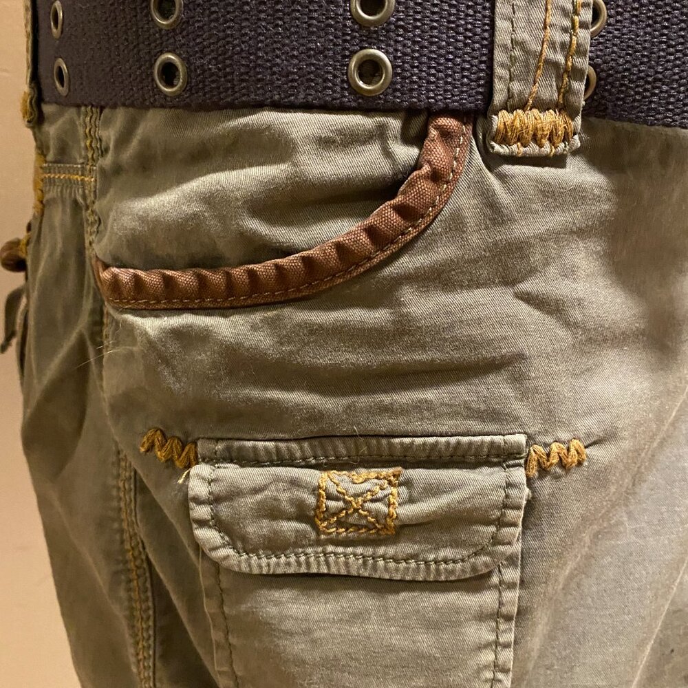 Guess Olive Green Cargo Grunge Miniskirt - Picture 8 of 12